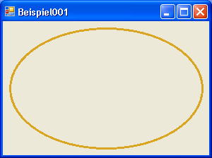 eine Ellipse - die Abplattung ist jetzt deutlich sichtbar